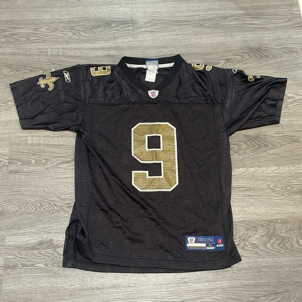 Drew Brees jersey, black/gold, Youth Large, NFL.